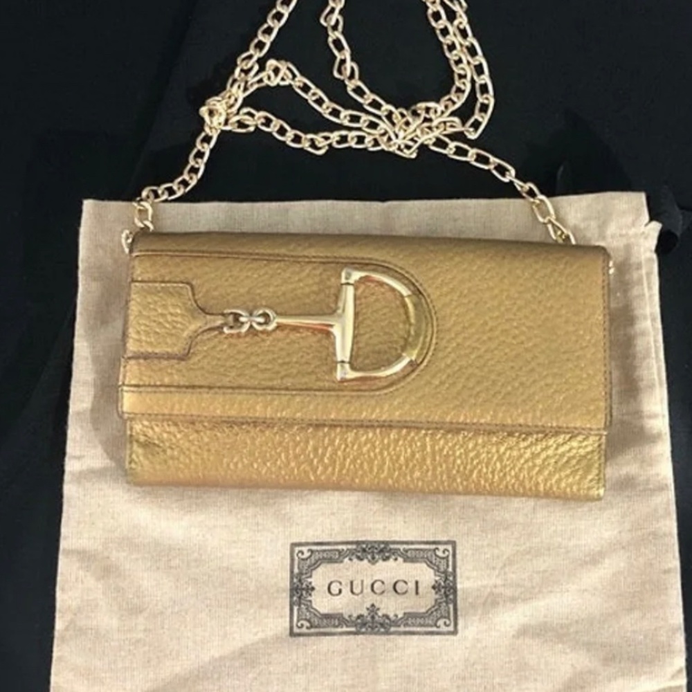 💥SOLD💥🦋AUTHENTIC Gucci Horse-bit Leather Wallet🦋